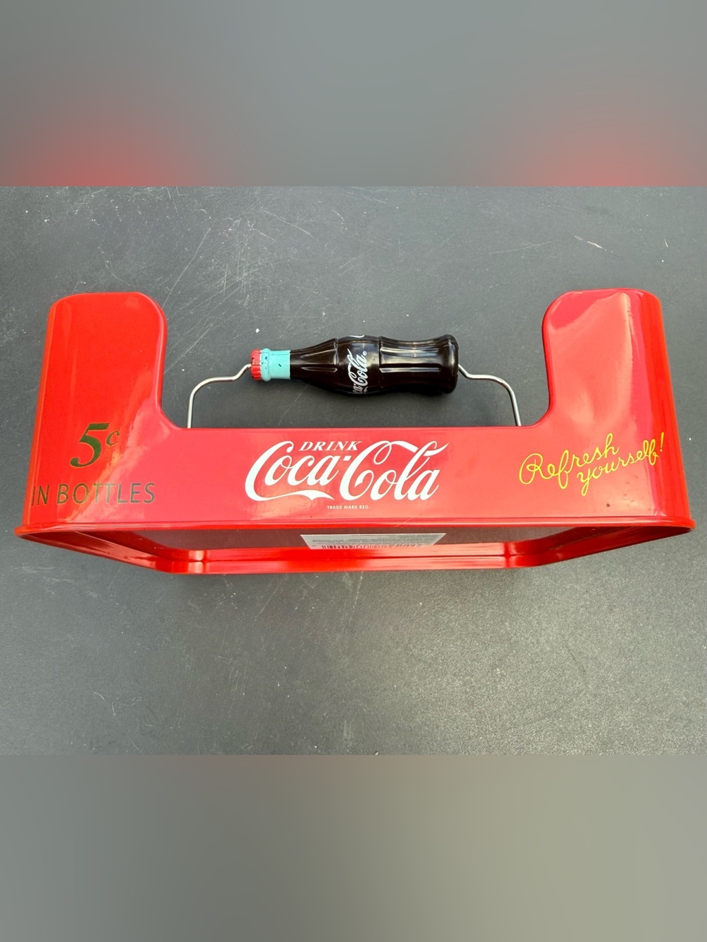 Retro Coca-Cola Advertising Tin Square Flat Napkin Holder Vintage 6.5x6.5x2.25โ - Picture 7 of 14